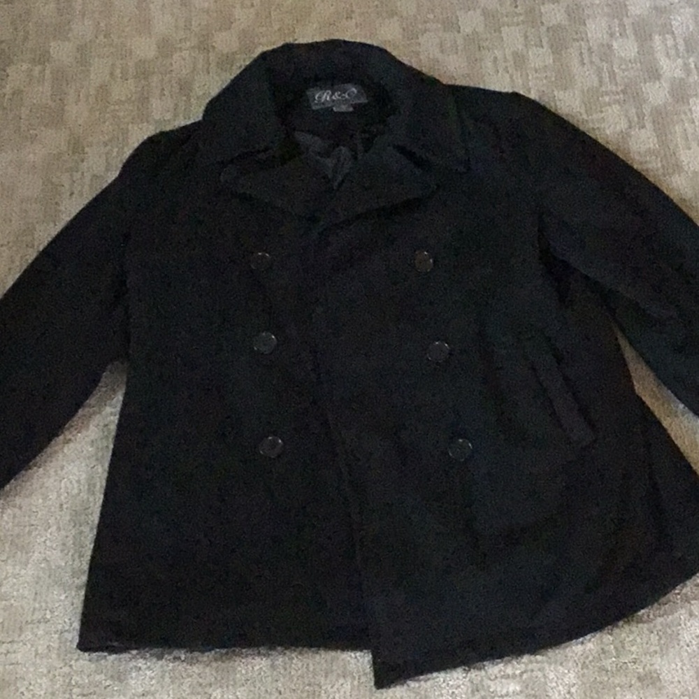 R&O black Size XL Pea Coat